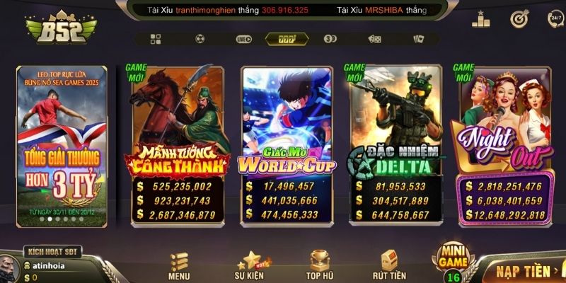 Tham gia săn Jackpot bất tận cùng B52Club